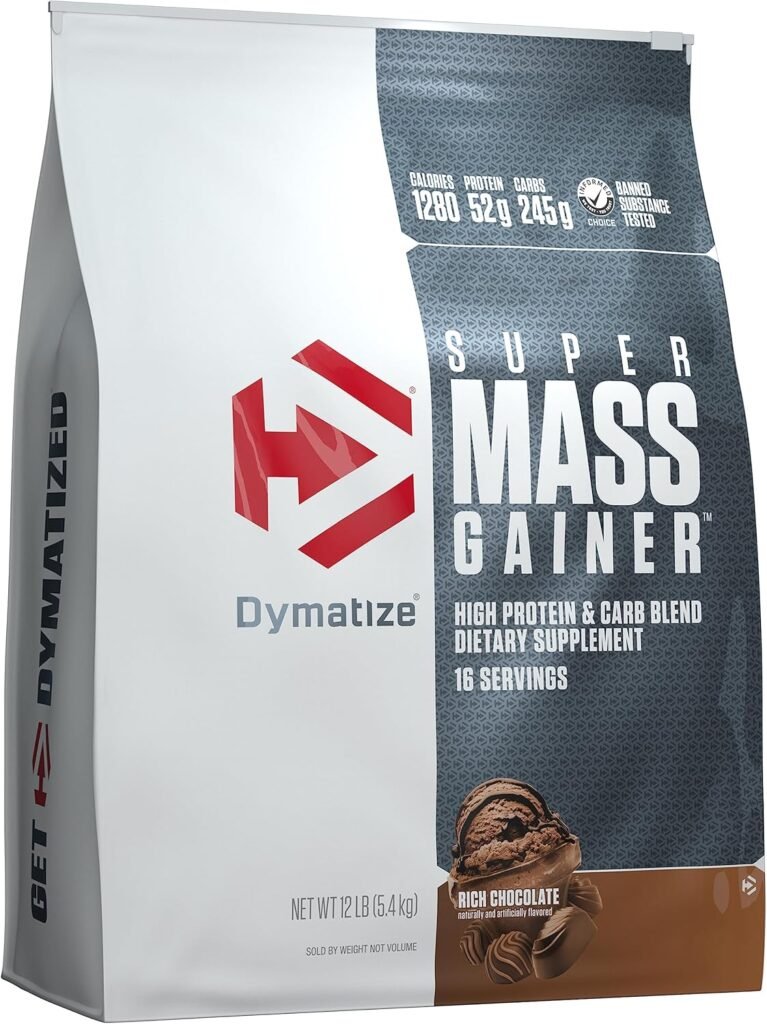 Dymatize Super Mass Gainer Protein Powder, Rich Chocolate,